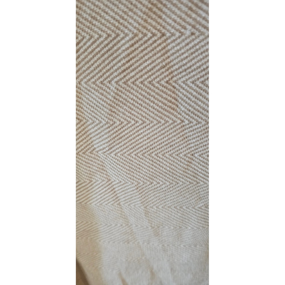 Vita Grace Knit Duster Cardigan Sweater Coat Beige Brown Herringbone Pockets - Picture 9 of 9